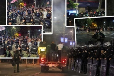 PROPALI SKUP PRERASTAO U FESTIVAL NASILJA! Blokaderi na Vidovdan napali srpske policajce ispred TURSKE AMBASADE - OVAKO su pogazili KOSOVSKI ZAVET