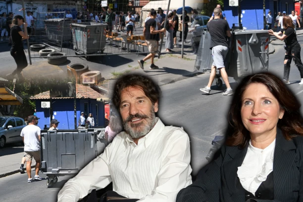 UMESTO KULTURE, GAGI PROMOVIŠE NASILJE! Dragan Jovanović predvodi "kontejnersku blokadu" u Zemunu: Na čelu kolone i njegova žena! (VIDEO)