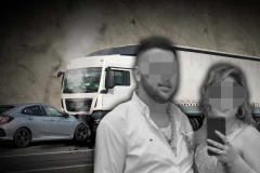 VOZIO 200 NA SAT I SNIMAO ZA DRUŠTVENE MREŽE! Posle nekoliko minuta se zakucao u kamion i ubio tada ženu i sebe -  PRIZORI NAKON JEZIVE STRAVIČNE NESREĆE LEDE KRV! (FOTO, VIDEO)