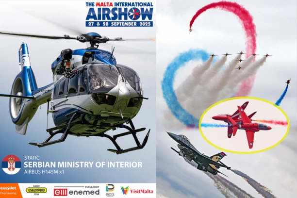 NAŠA LETELICA PRVI PUT DEO SPEKTAKLA! SRPSKI PONOS LETI NA MALTU! 1.100 km od kuće!