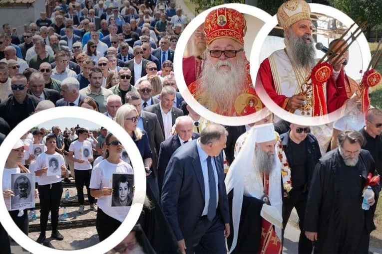 POTRESNE SCENE NA MESTU STRADANJA SRBA: Na pomenu žrtvama u Bratuncu patrijarh Porfirije uputio snažan apel