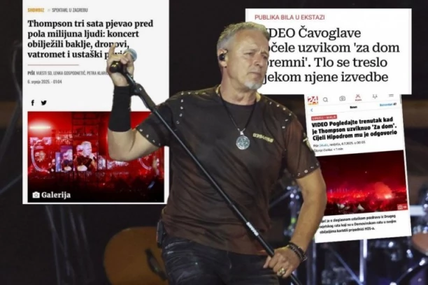 OLUJA I "ZA DOM SPREMNI" NA TOMPSONOVOM KONCERTU: Pola miliona Hrvata pevalo zabranjeni ustaški pozdrav - MEDIJI TO NAZVALI SPEKTAKLOM