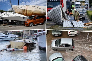 SNIMCI UŽASA SA HRVATSKOG PRIMORJA: Nevreme opustošilo Split - trajekt potonuo, grad sve pokosio, ŠTETA OGROMNA (FOTO, VIDEO)
