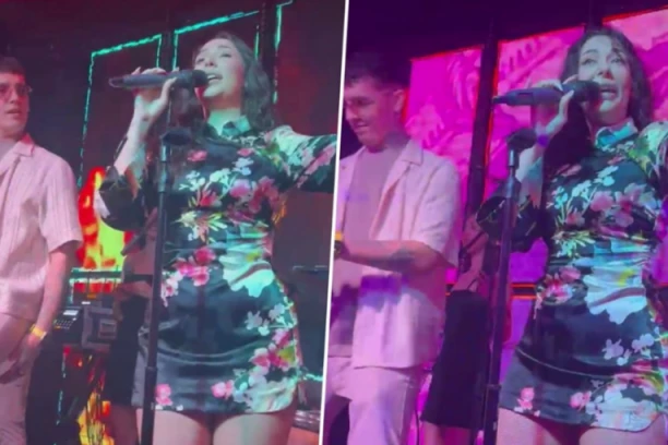 SANJA VUČIĆ U VRELOJ HALJINI ZAPALILA BUDVU: Na bini joj se pridružio OVAJ KOLEGA - dugo ga nije bilo u javnosti, UBIJA kako peva, a žene otkidaju na njega (VIDEO)