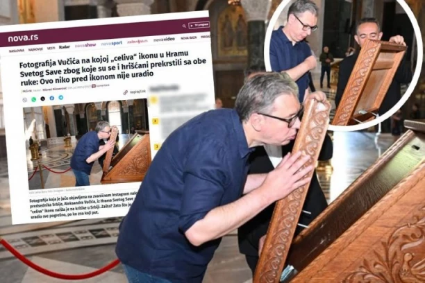 NIŠTA IM NIJE SVETO! Portal Nova napao Vučića zbog celivanja ikone: Sramna laž odmah pala u vodu (FOTO)