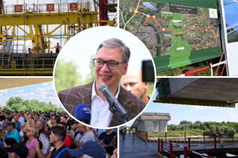 "SVI KOJI SU HTELI DA RUŠE DRŽAVU ĆE ODGOVARATI! " Vučić obišao radove na mostu na Dunavu kod Novog Sada, BLOKADERIMA POSLAO JASNU PORUKU!