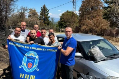 HUMANITARNA AKCIJA POLICIJSKOG SINDIKATA SRBIJE Sakupili pomoć za ugrožene od požara! (FOTO)