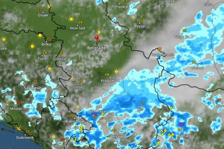 KRETANJE NEVREMENA IZ SATA U SAT