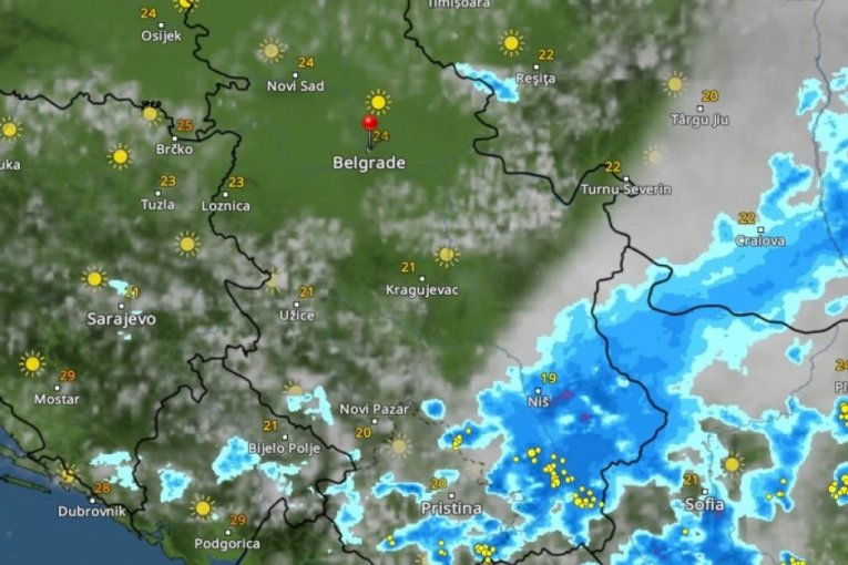 KRETANJE NEVREMENA IZ SATA U SAT