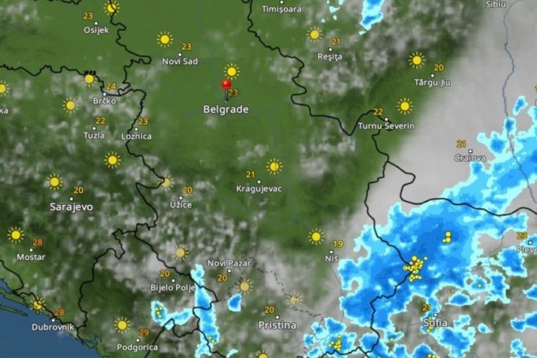 KRETANJE NEVREMENA IZ SATA U SAT