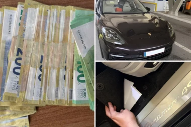KRILI NOVAC ISPOD PATOSNICA U VOZILU! Pali na Gradini, devize oduzete! (FOTO)
