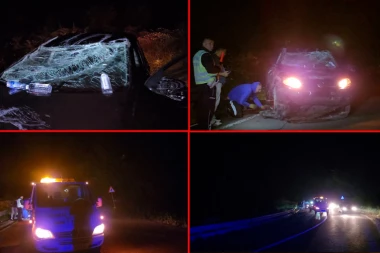 ZAKUCALI SE U ZEMLJANI NASIP! Teška saobraćajna nesreća na putu Novi Pazar - Ribariće: Tri mlade osobe hitno prevezene u bolnicu (FOTO)