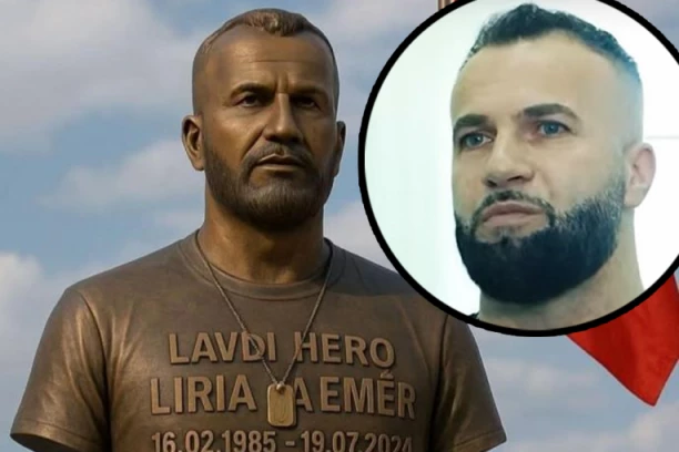 SRAMNO VELIČANJE ALBANSKOG UBICE! Faton Hajrizi ubio policajca u Loznici, pa nakon godinu dana dobio bistu!