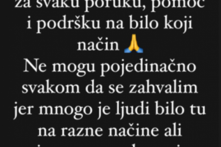 Objava Slađe Zubčević