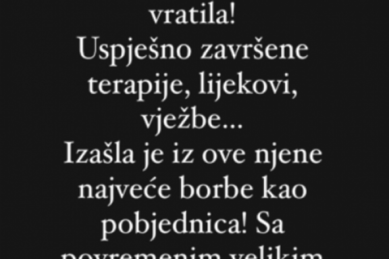 Objava Slađe Zubčević