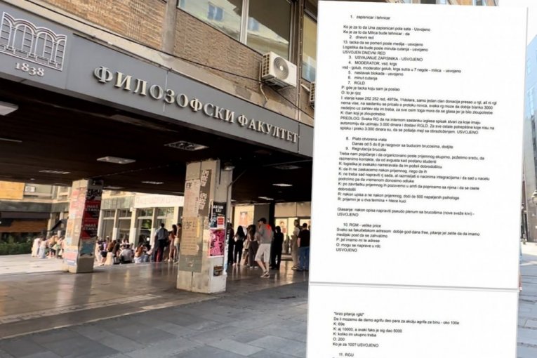 PROCURILI DOKUMENTI TAJNIH PLENUMAŠKIH AKCIJA: "Napaljeni psiholozi", crni fondovi i anarhija na Filozofskom dosežu VRHUNAC