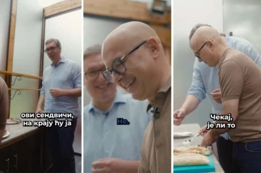 URNEBESNO! OVAKVE IH JOŠ NISMO VIDELI Kad Vučić i Vučević uđu u kuhinju: E, jesi stručnjak za sendviče, Miloše! Je l' kiselo mleko il' pavlaka? (VIDEO)