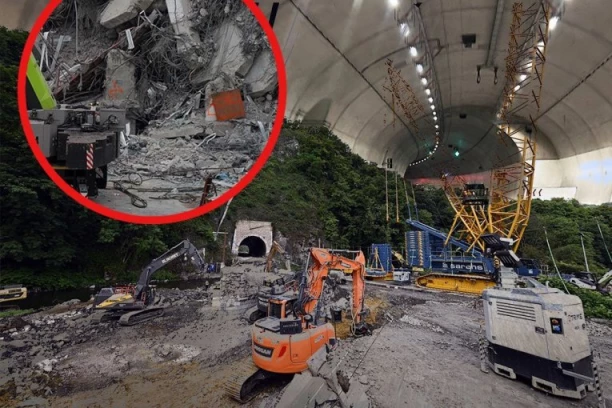 TEŠKA NESREĆA U TUNELU: Hidraulična dizalica, teška 12 tona, priklještila radnike