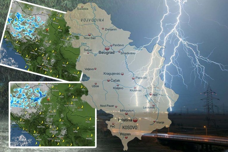 МРАК НАД СРБИЈОМ! Пљушти киша у овом делу земље, зна се и КОЈИ ЈЕ ГРАД СЛЕДЕЋИ на удару!