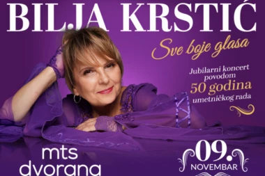 BILJA KRSTIĆ OBELEŽAVA JUBILARNIH 5O GODINA RADA KONCERTOM U MTS DVORANI 09. NOVEMBRA!