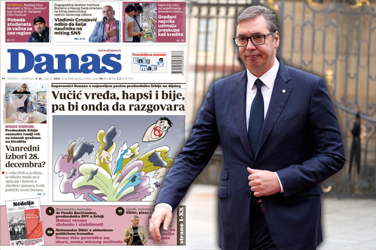 JAVNOST ZGROŽENA NASLOVNOM STRANOM OPOZICIONOG LISTA! Nova stravična pretnja Vučiću! NA NASLOVNICI DANASA RASKOMADAN I BEZ GLAVE!