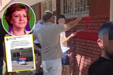 SMETAJU JOJ SRPSKE ZASTAVE: Blokaderi vandali opet prekrečili srpske trobojke, a Biljana Stojković ih podržava!