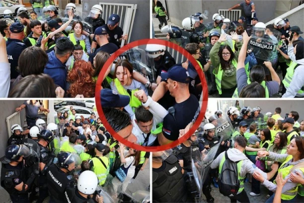 GRAĐANI TAOCI STUDENTSKOG BEZAKONJA! Sramno ponašanje u Novom Pazaru, BLOKADERI nasrnuli na policiju ispred suda! (VIDEO)