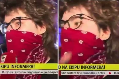 BLOKADERI NOVINARKU INFORMERA UDARILI KAMENOM U GLAVU! (VIDEO)