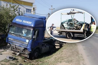 DVOJICA BRAĆE STRADALA KOD  BATAJNICE! Jezive slike na mestu nesreću! KRV I SRČA NA SVE STRANE, PODLETELI POD KAMION U VELIKOJ BRZINI! (VIDEO, FOTO)