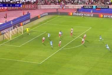 ŠOK NA MARAKANI NAKON MANJE OD MINUTA IGRE: Pogledajte kako je Pafos poveo protiv Crvene zvezde! (VIDEO)