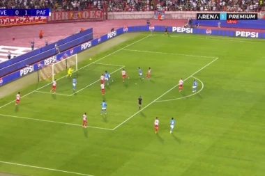 MALO JE FALILO DA PAFOS DUPLIRA PREDNOST PROTIV ZVEZDE: Pogledajte kako je poništen gol Bruna - igrao je rukom! (VIDEO)