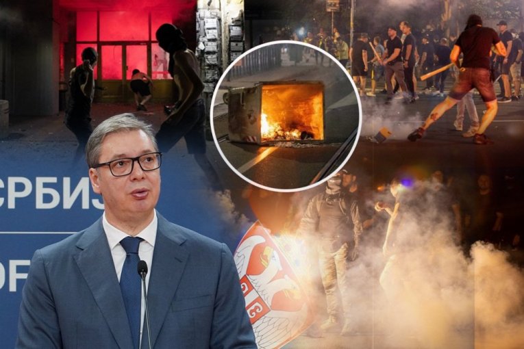 LJUDI BEZ LICA PROTIV VUČIĆA! Maskirani blokaderi koji prolivaju tuđu krv ruše čoveka biranog od naroda, koji ne beži od "rata" ali rečima, idejama, rezultatima