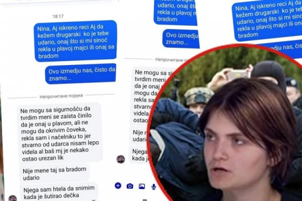 NIKOLINA SINĐELIĆ SAMA SEBE DEMANTOVALA! Isplivala njena prepiska: Nisam lepo videla ko me je udario (FOTO)