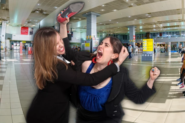 BRUTALNI OBRAČUN NA BEOGRADSKOM AERODROMU! Morali da ih razdvajaju, a niko nije očekivao da su baš one UČESNICE SUKOBA (VIDEO)