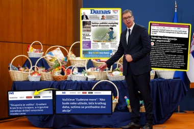 SULUDA KAMPANJA BLOKADERA: Crkni, narode, nećemo Vučićeve niže cene!