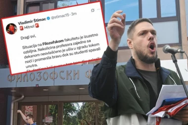 BLOKADA FILOZOFSKOG FAKULTETA JE ZAVRŠENA! Profesori konačno na svom mestu, Štimac kaže kako su dekan i profesori neovlašćeno ušli na fakultet - sramota!