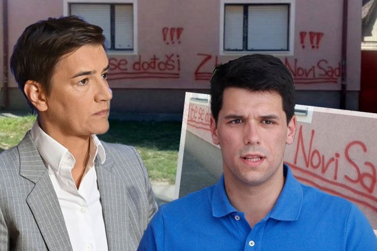 "SELITE SE, DOĐOŠI", "ZBOROVI NOVI SAD" Zbog sramnih natpisa na kući Vladimira Balaća oglasila se i Brnabićeva: Fašizam na delu!