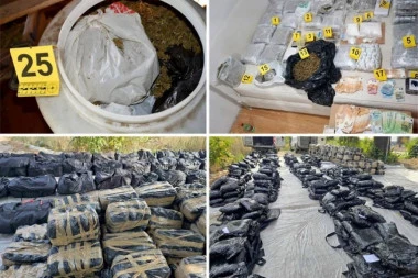 RAZBIJENE NARKO MREŽE ŠIROM SRBIJE! Zaplenjeno više od dve tone droge, gomila novca: Otkrivene plantaže i laboratorije