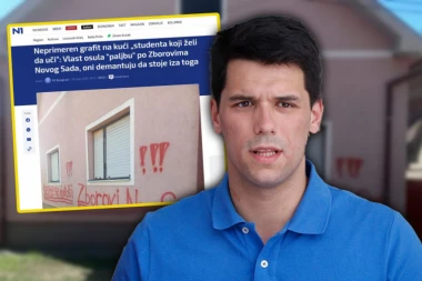 BLOKADERSKI MEDIJI RELATIVIZUJU PISANJE FAŠISTIČKIH PORUKA! Za njih je grafit mržnje na kući porodice Balać samo "NEPRIMEREN"