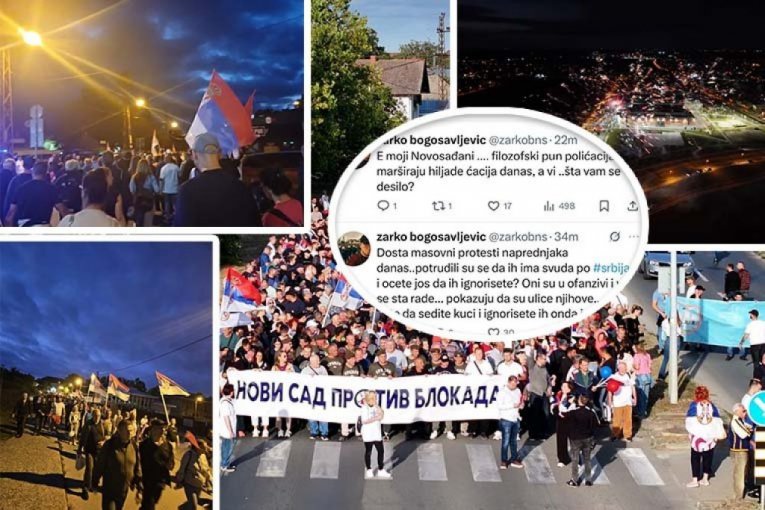 BLOKADERSKI NOVINAR SEPARATISTA U OČAJU ZBOG SKUPA U NOVOM SADU "Gledajte koliko njih ima, a gde smo mi?" (FOTO)