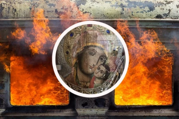 STRADALI KADA SU HTELI DA UKRADU IKONU IZ TUMANA: Voz se zapalio, drugi kradljivac kolima sleteo u Dunav (VIDEO)