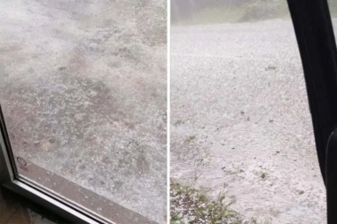 NEVREME NAPRAVILO HAOS U VALJEVU! Kiša lije, grad potukao useve, a jedan muškarac peca! (FOTO, VIDEO)