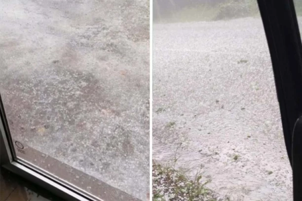 NEVREME NAPRAVILO HAOS U VALJEVU! Kiša lije, grad potukao useve, a jedan muškarac peca! (FOTO, VIDEO)