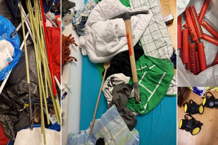 POGLEDAJTE ORUŽJE BLOKADERA KOJE JE POLICIJA PRONAŠLA U REKTORATU! Vučić: "Je l` to, deco, učite nešto ili se spremate za napad?"