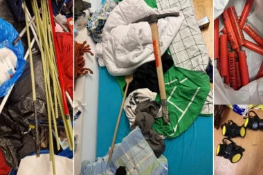 POGLEDAJTE ORUŽJE BLOKADERA KOJE JE POLICIJA PRONAŠLA U REKTORATU! Vučić: "Je l` to, deco, učite nešto ili se spremate za napad?"