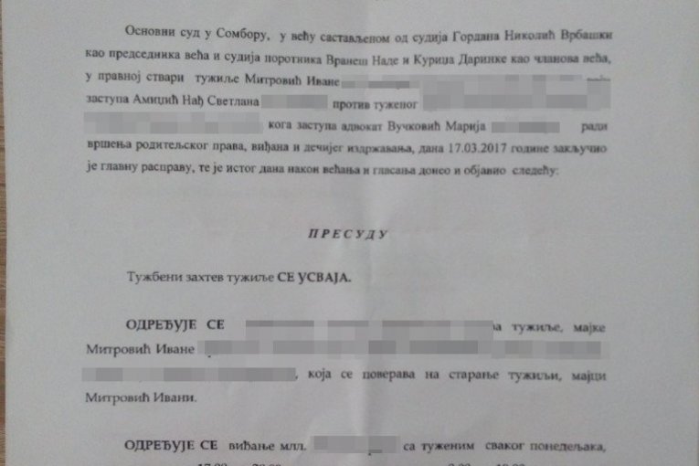 Borba Ivane za starateljstvo