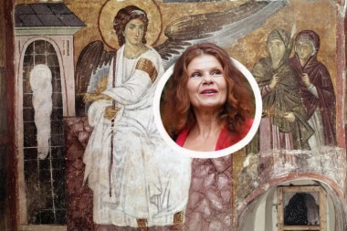HOLIVUDSKA ZVEZDA PRED SRPSKIM SVETINJAMA: Lolita Davidović se poklonila Belom anđelu i celivala mošti Svetog Save