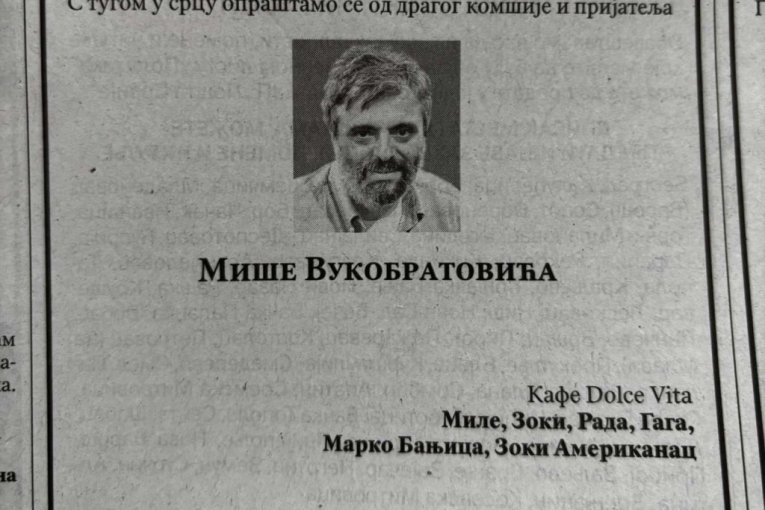 Čitulje za Mihaila Vukobratovića