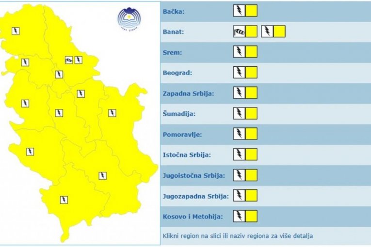 Meteoalarm za 11. septembar