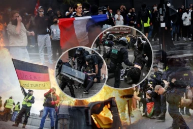 EVO KAKO BIJE POLICIJA EVROPSKE UNIJE! Udaraju demonstrante gde stignu, puštaju PSE na njih i gaze im glave - OVO JE ODGOVOR ZAPADA NA HAOSE NA ULICAMA! (FOTO, VIDEO)